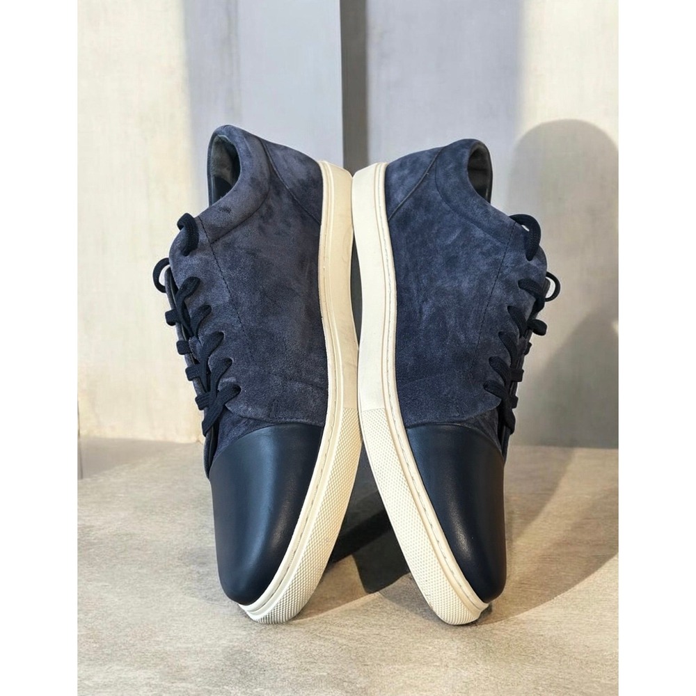 Allen Edmonds Cooper Navy Blue Suede Leather Cap Toe Sneakers Men's 13 D View 5